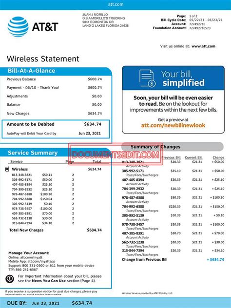 att wireless my bill.
